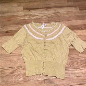 Cardigan embroidered uk size12 US8 1/2 sleeves